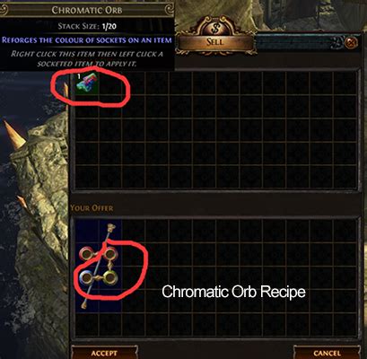 poe chromatic orb recipe|Chromatic Orb 